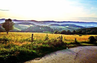 Scenic view of landscape against sky