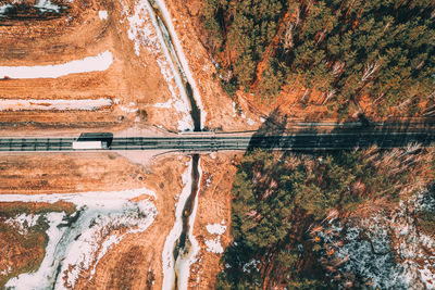 High angle view of water