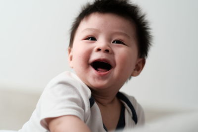 Close-up of smiling cute baby