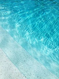 High angle view of rippled water in swimming pool