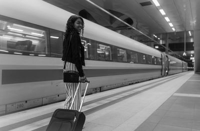 Portrait of train at railroad station