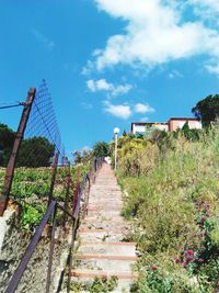 View of walkway against sky