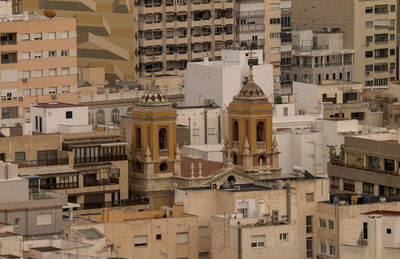 Aerial view of city, almeria, andalusia, spain