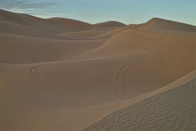 Sand dunes in a desert