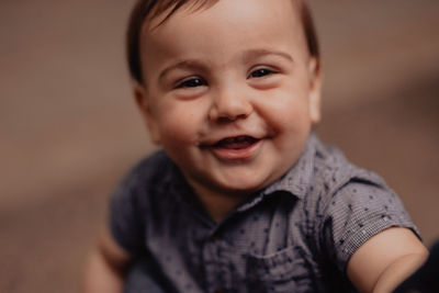 Portrait of cute boy smiling