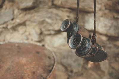 Close-up of binoculars