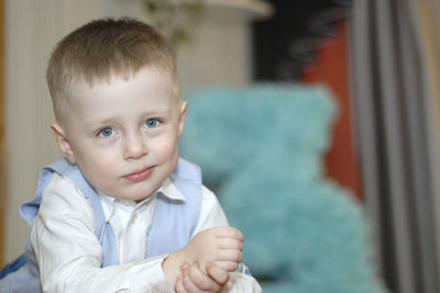 Close-up portrait of boy