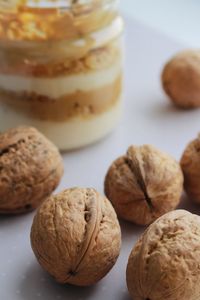 Close-up of food on table