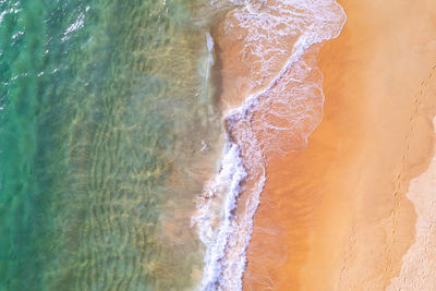 High angle view of beach