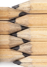 Close-up of colored pencils on table
