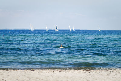Scenic view of sea against sky