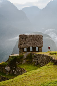 Scenic view of sea against mountain