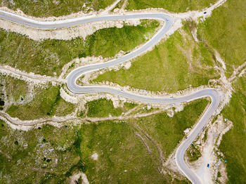 High angle view of road