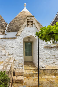 Exterior of historic building against sky