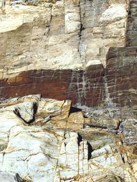 Close-up of rock on wall