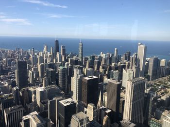 High view of chicago cityscape