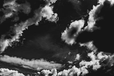 Low angle view of clouds in sky