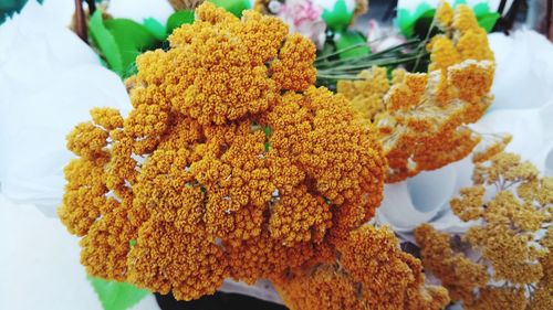 Close-up of marigold flowers in market