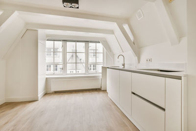 Interior of empty kitchen