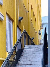 Low angle view of yellow building