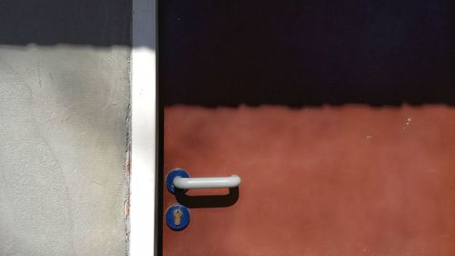 Close-up of metal door