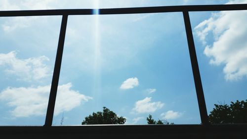 Low angle view of silhouette trees against sky