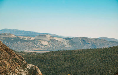 View of sierra nevada mountain range