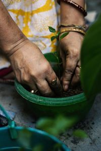 Close-up of man working