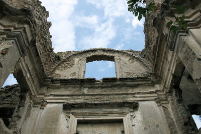 Low angle view of historic building