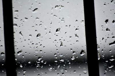 Full frame shot of water drops on glass