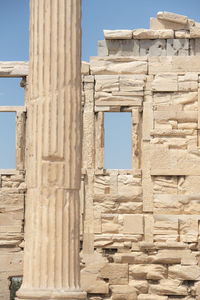 Low angle view of old ruins