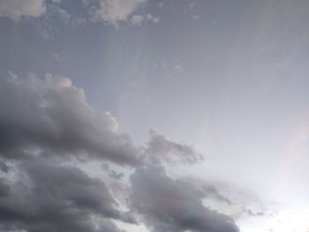 Low angle view of clouds in sky