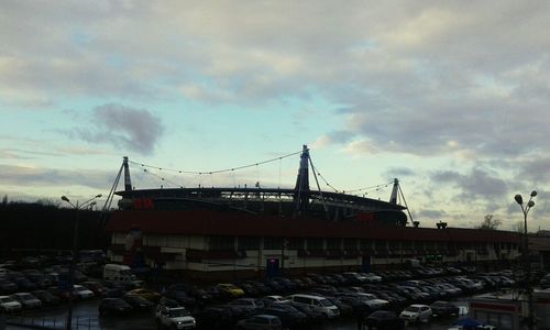 Built structure against cloudy sky