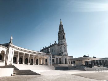 Low angle view of historical building against clear sky