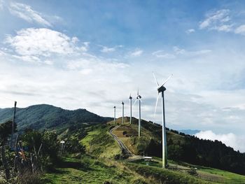 Windmills in santa ana, costa rica 