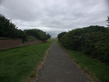 Scenic view of landscape against cloudy sky