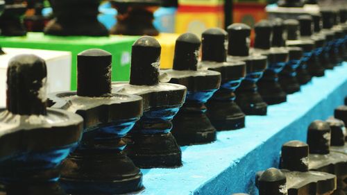 Close-up of chess pieces