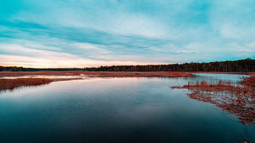 Over look of the manumuskin river preserve.