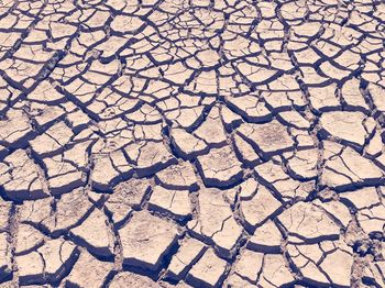 Full frame shot of cracked land