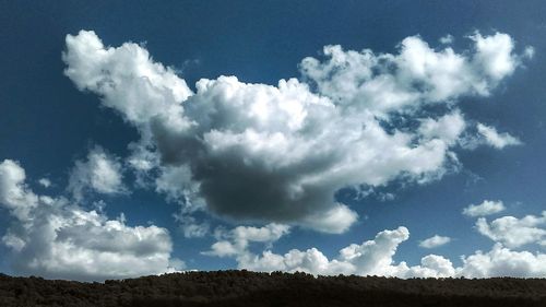 Low angle view of sky over land