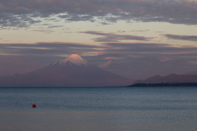 View of sea against cloudy sky