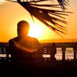 Silhouette of tree against sky during sunset