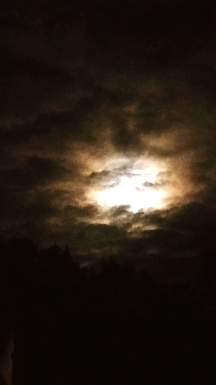 LOW ANGLE VIEW OF MOON AT NIGHT