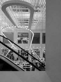 View of illuminated staircase