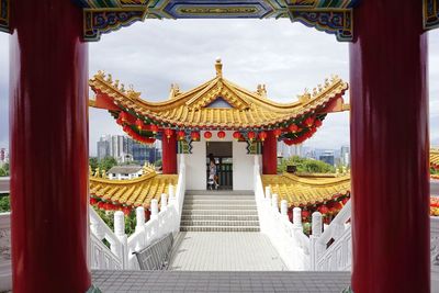 Traditional temple against sky