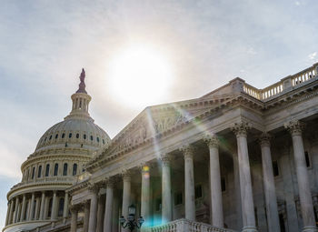 Low angle view of historical building against sky