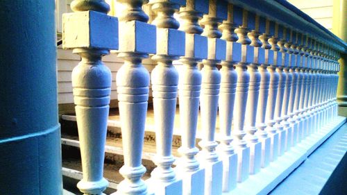 Architectural columns on wall