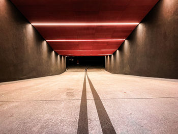 Empty subway station platform