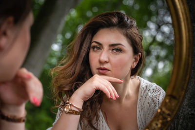 Portrait of a beautiful young woman