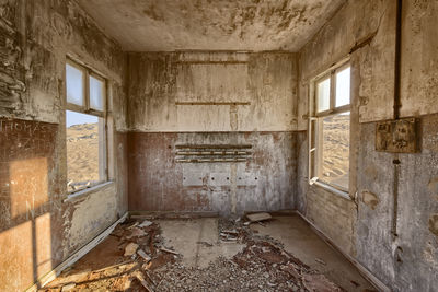 Interior of abandoned house